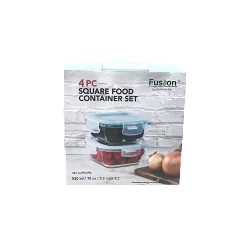 Fusion Gourmet Square Food Container Set (2 ct)