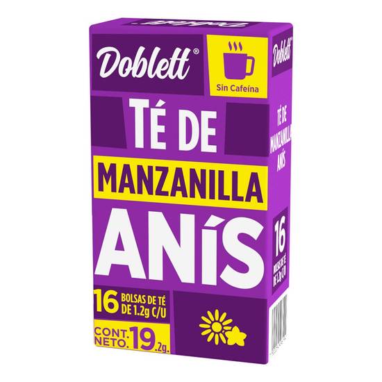 Doblett té de manzanilla con anís (caja 16 piezas)