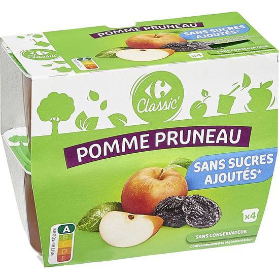 Carrefour Classic' - Compotes sans sucres ajoutés, pomme pruneau (4)