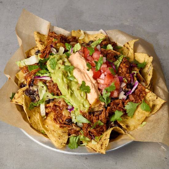 Spicy Jackfruit Tinga Nachos