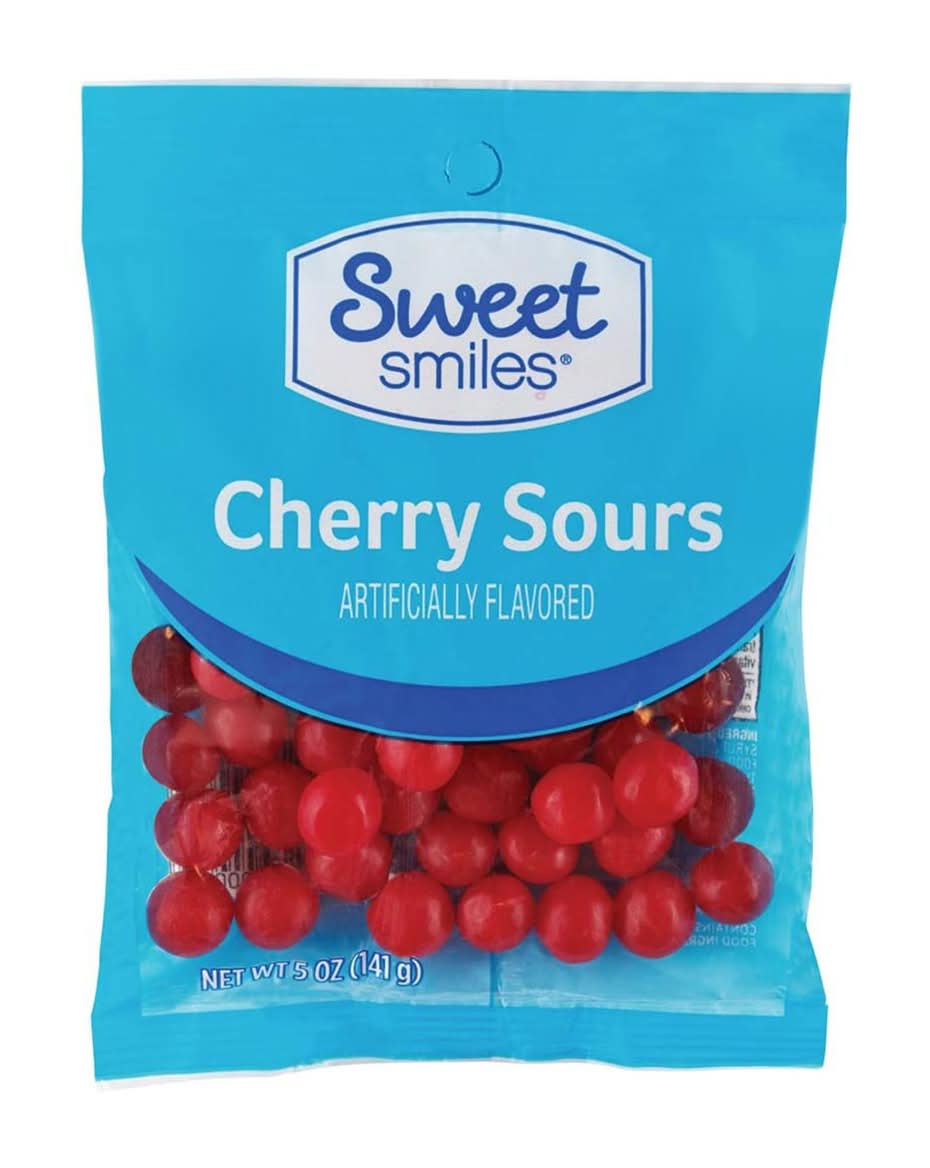 Sweet Smiles Soft & Chewy Sours Candy, Cherry (5 oz)