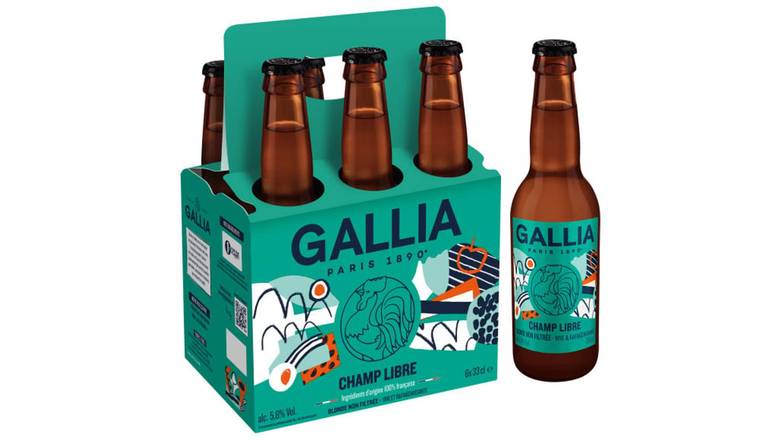 GALLIA Gallia biere champ libre Le pack de 6x33cl