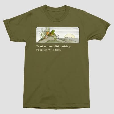 Frog and Toad Short Sleeve Graphic T-Shirt, Men, L, Moss Green