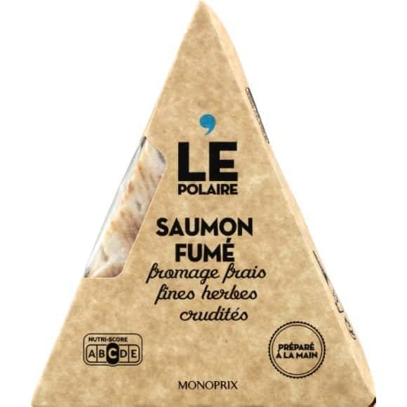 Monoprix sandwich au saumon fumé fromage frais fines herbes