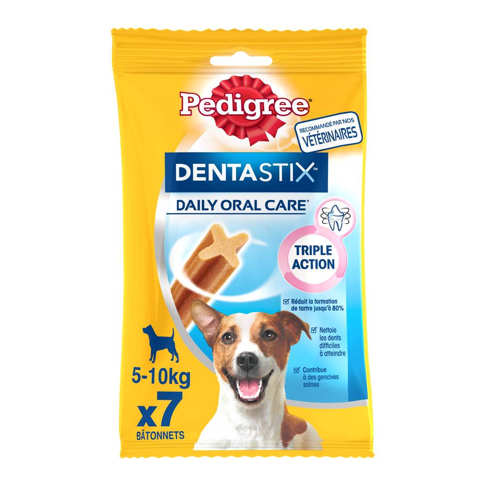 Pedigree - Dentastix bâtonnets à mâcher pour petit chien 5 à 10 kg (7 unités)