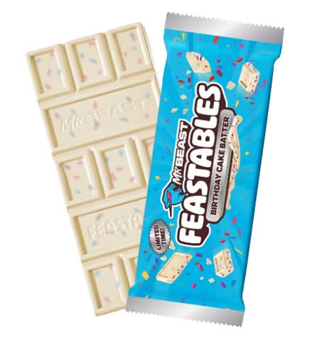 Feastables Chocolate Bar, Birthday Cake Batter (0.13 lbs)