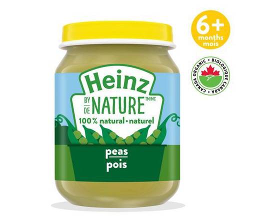 Heinz by Nature · Aliments naturels 100 % pour b b s Heinz de Nature   Pois biologiques en pur e - Organic peas purée (128 mL)
