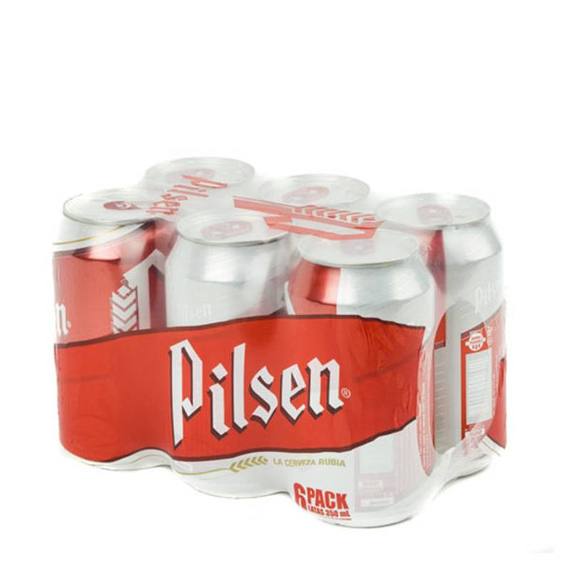 Pilsen cerveza rubia regular (6 pack, 350 ml)