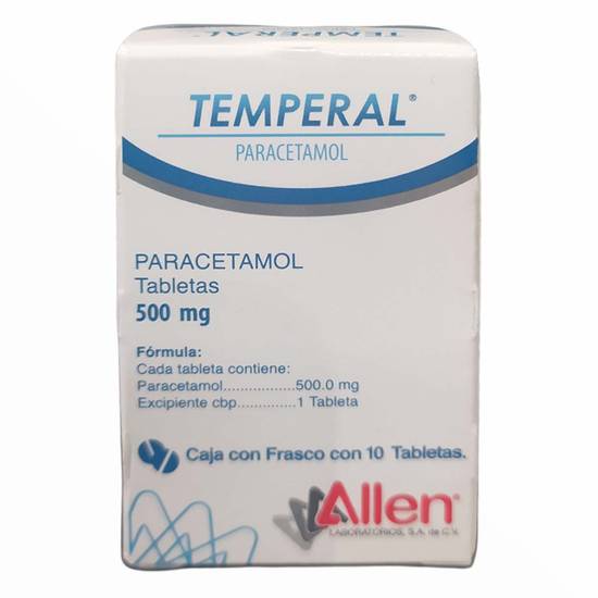 Laboratorios allen temperal paracetamol (10 tabletas)