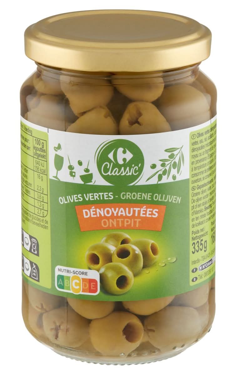 Carrefour Classic'' Groene Olijven Ontpit 335 g