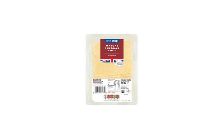 One Stop Mature Cheddar Cheese Slices 250g (392840) 