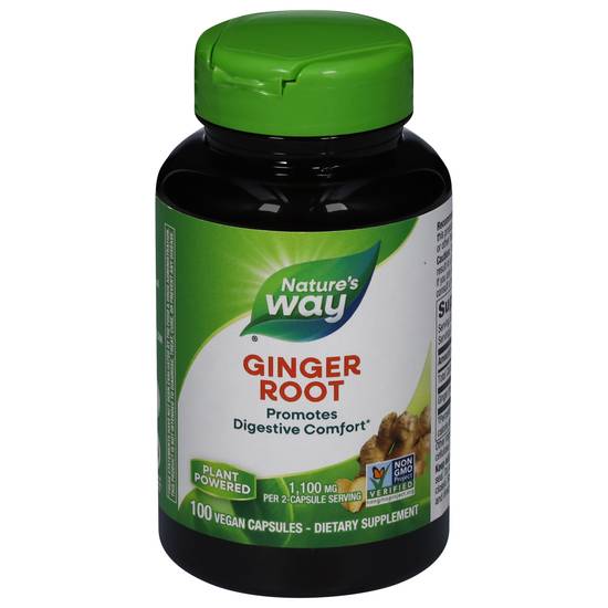 Nature's Way Ginger Root 1100 mg Capsules (100 ct)