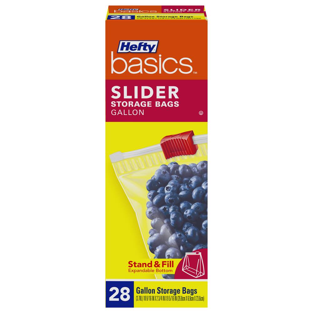 Hefty Basics Slider Gallon Storage Bags (28 ct )