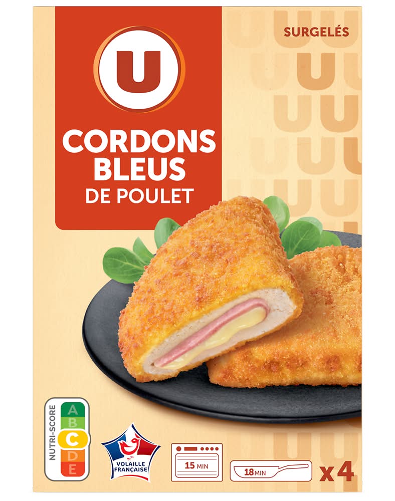 Cordon bleu de poulet surglé U x4 400G