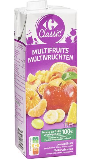 Jus de fruits multifruits CARREFOUR CLASSIC' - la brique d'1L