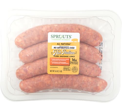 Sprouts Hot Italian Pork Sausage Links No Antibiotics Ever