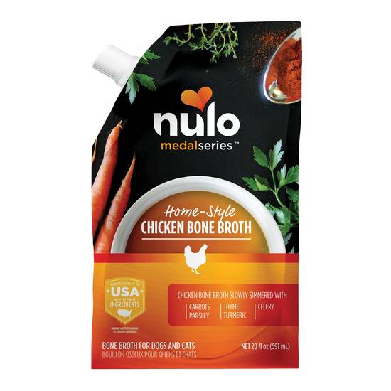 Nulo Medalseries Bone Broth All Life Stage Wet Dog & Cat Food Topper (chicken)