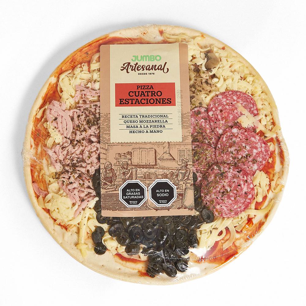 Jumbo Artesanal · Pizza cuatro estaciones (770 g)