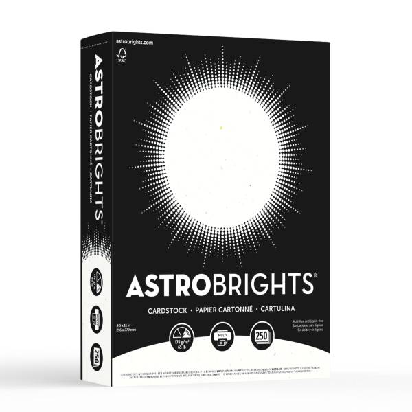 Astrobrights Cardstock, 8.5" X 11", 65 Lb., Stardust White (250 ct)