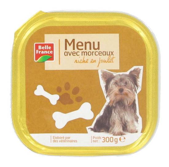 Belle France - Menu avec morceaux riche en poulet