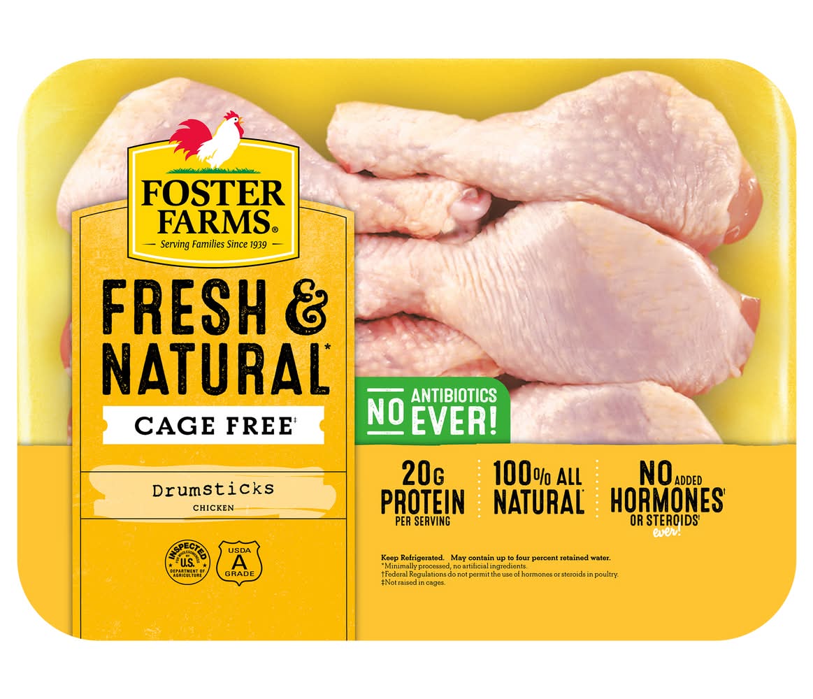 Foster Farms Fresh & Natural Cage Free Chicken Drumsticks