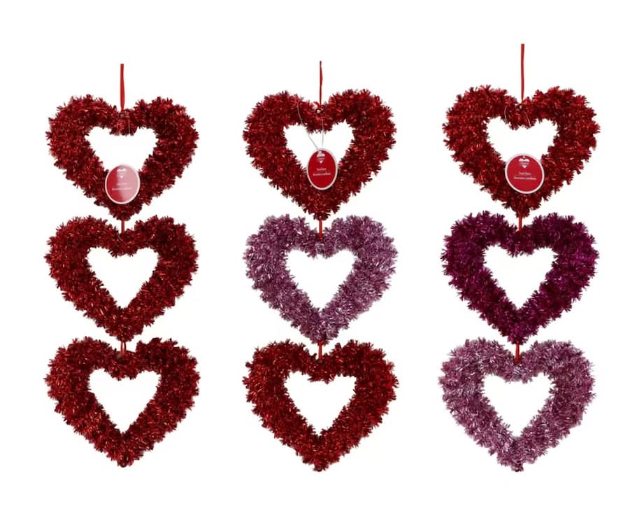 Seasonal Collection Wall Hanging Heart Decoration (3 ct)