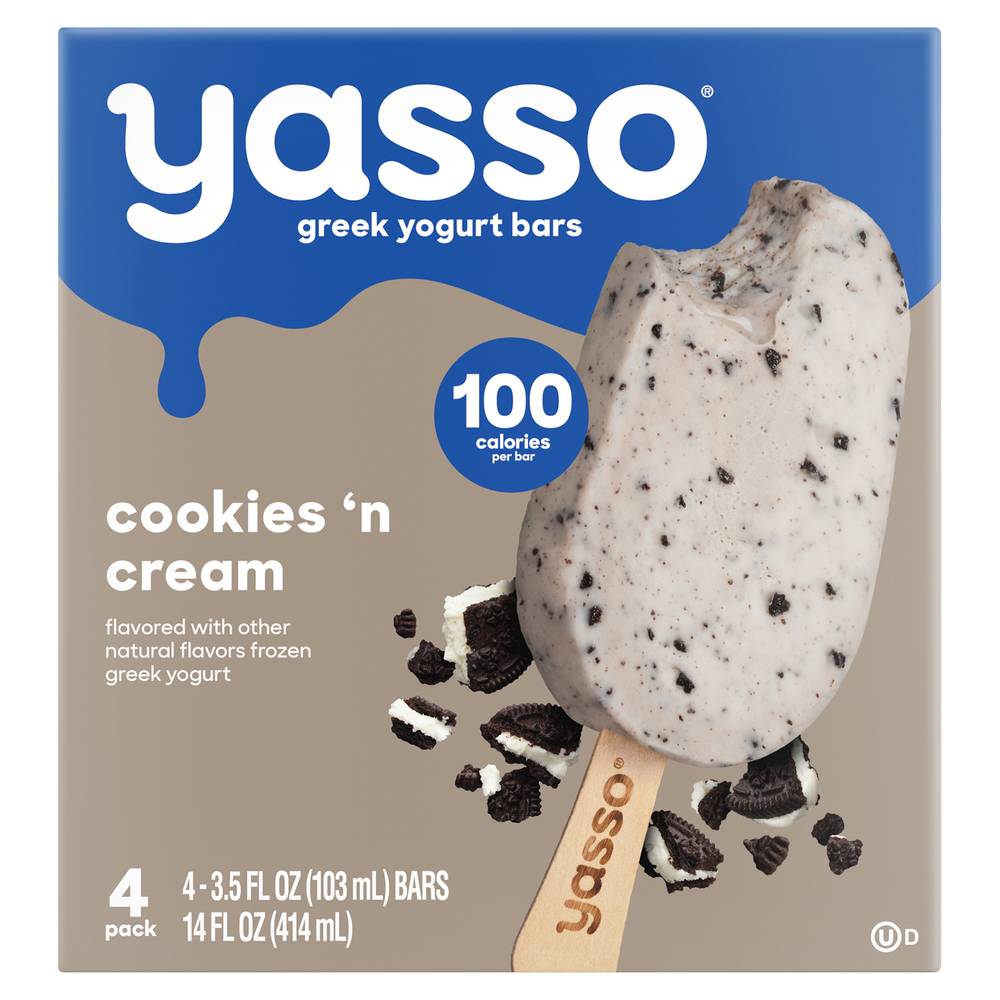 Yasso Cookies 'N Cream Greek Yogurt Bars (14 fl oz)