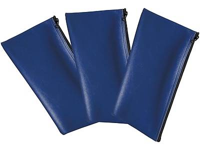 Honeywell Multipurpose Zipper Bag Deposit Bags, Blue (3 pack)