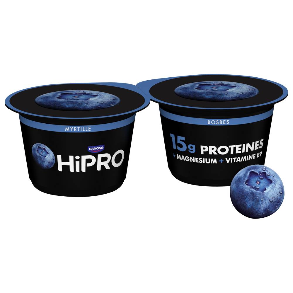 Hipro - Yaourt myrtille protéiné 0% mg (2)