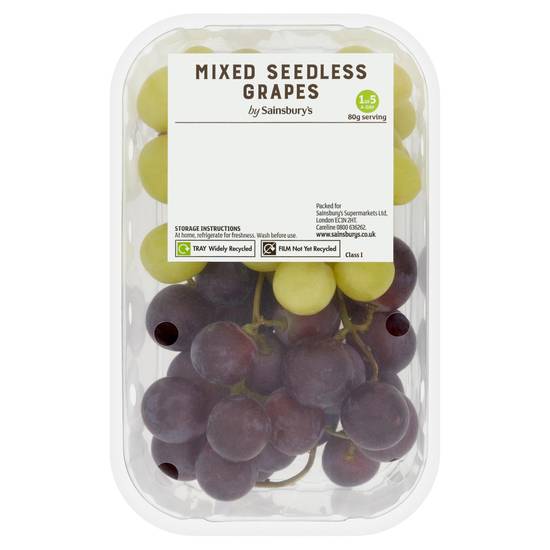 Sainsbury's Red & White Seedless Grapes 500g