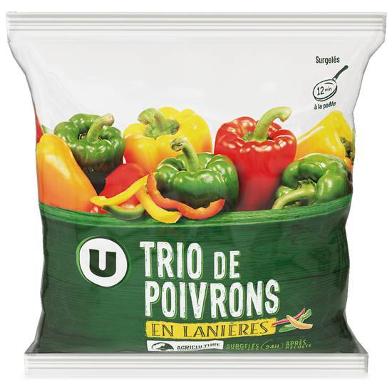 Les Produits U - Trio de poivrons en lanières