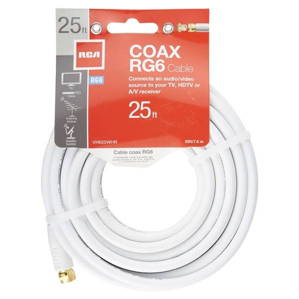 RCA 25Ft Digital Coaxial Cable White