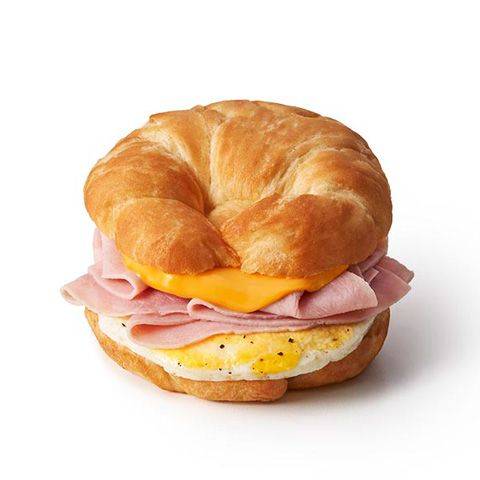 Croissant with Ham, Egg, and Cheese