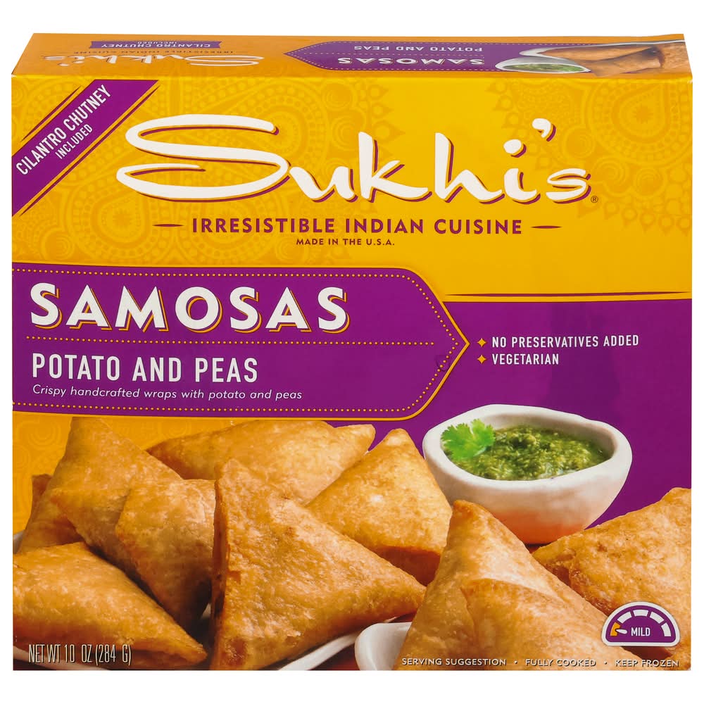 Sukhi's Samosas, Potato & Peas (10 oz)