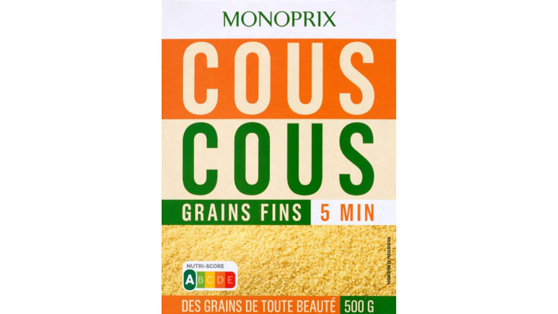 Monoprix Couscous grain fin 5 minutes La boîte de 500g