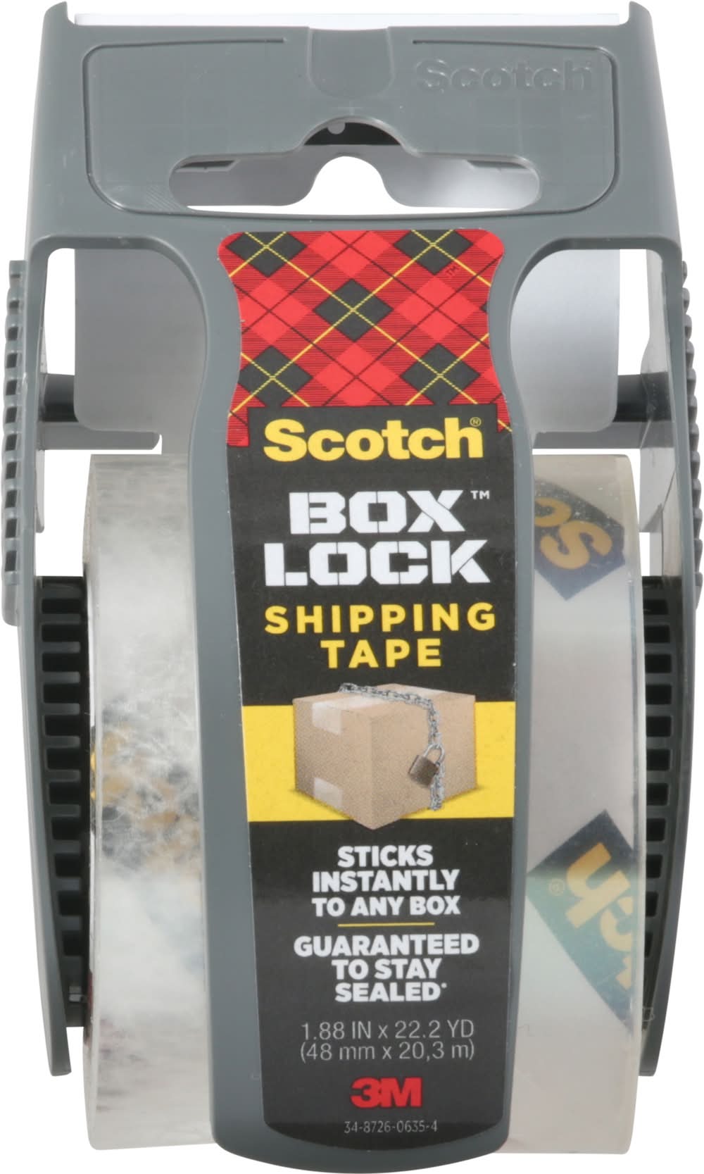 Scotch Box Lock Shipping Tape, 1.88 in x 22.2 yd