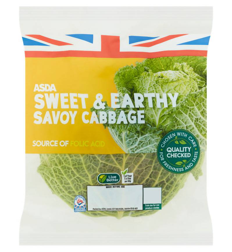 Asda Sweet & Earthy Savoy Cabbage
