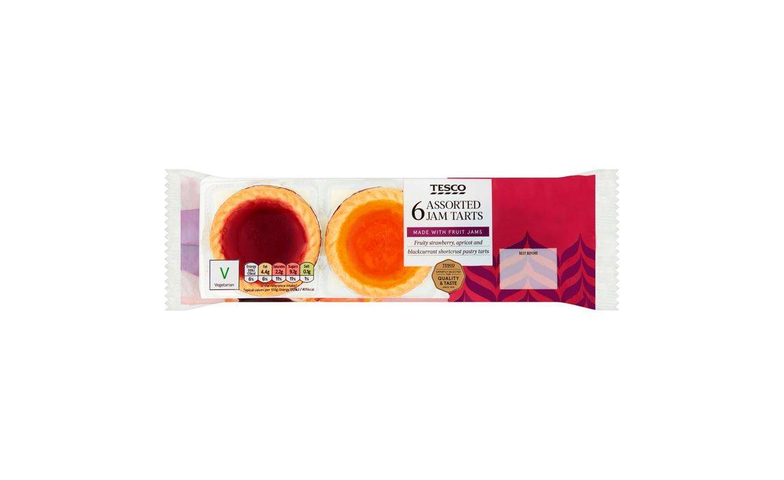 Tesco Assorted Jam Tarts 6's (402990)