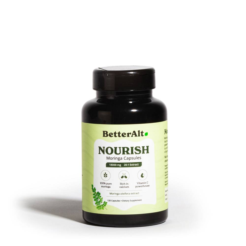 Nourish Moringa 18000mg - 120 Capsules (60 Servings)