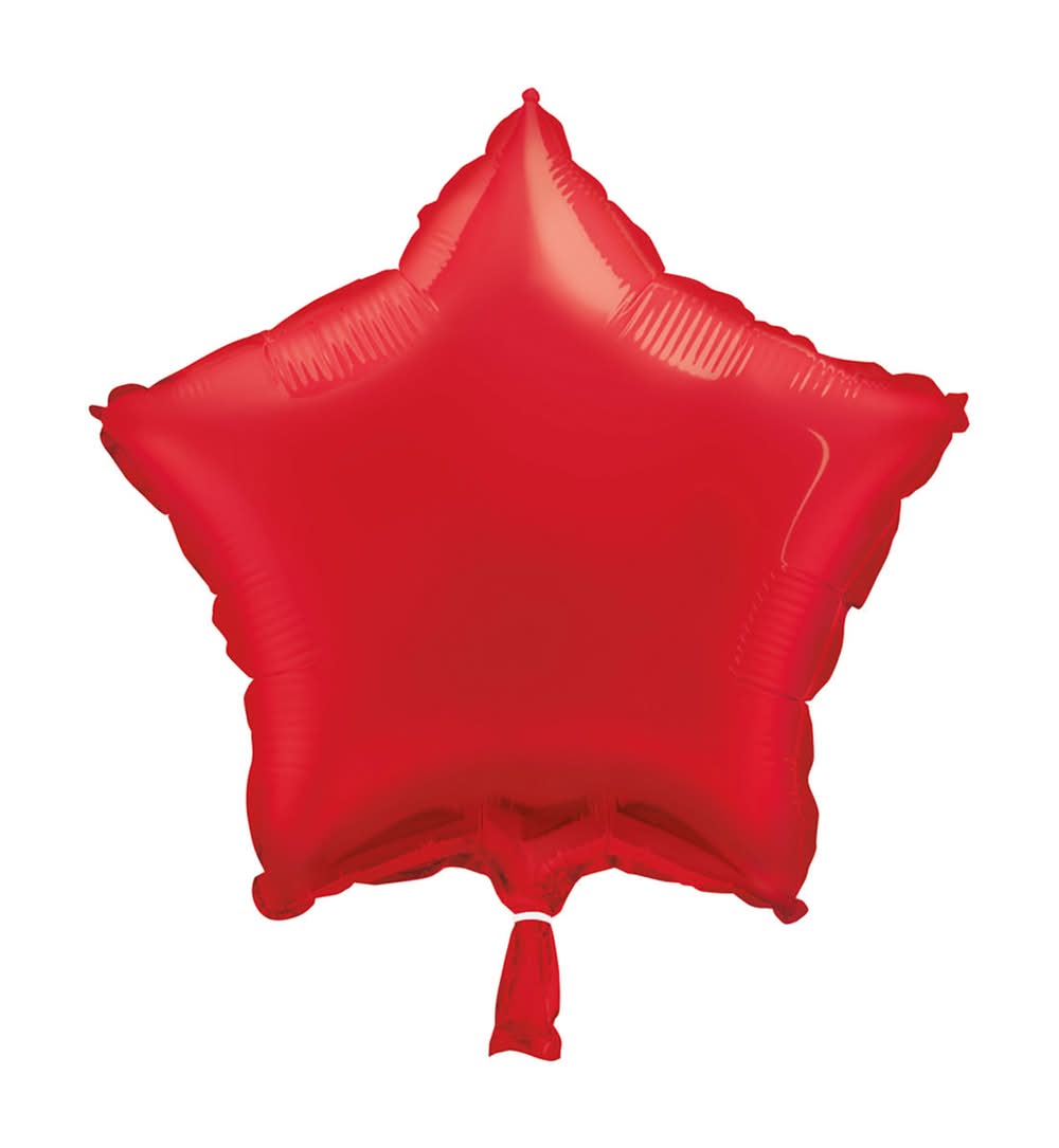 Unique Foil Star Balloon, 18 in, Red