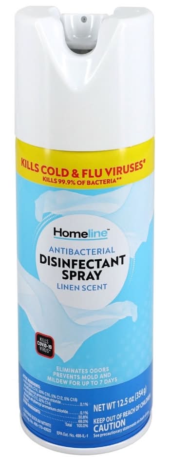 Homeline Antibacterial Disinfectant Spray, Linen (12.5 oz)
