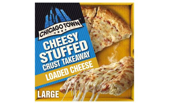 Chicago Town Takeaway Cheesy Stuffed Crust Cheese Large Pizza 630g