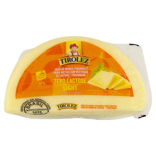 Tirolez queijo minas padrão light zero lactose (embalagem: 400 g aprox)