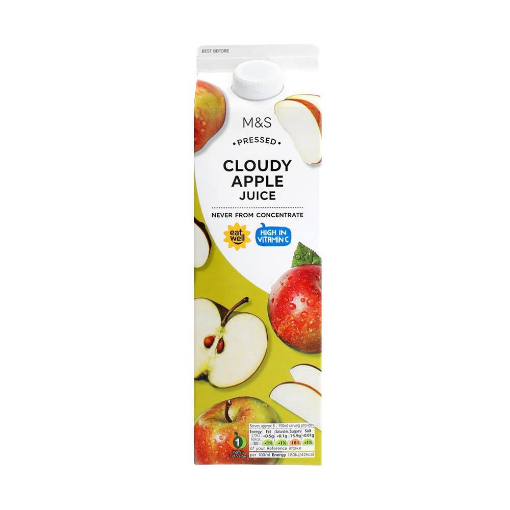M&S Cloudy Apple Juice (1l)