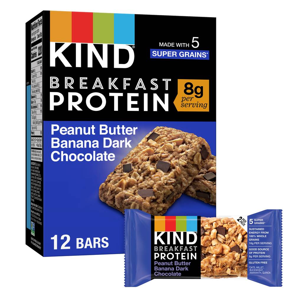 Kind Peanut Butter Banana Dark Chocolate Breakfast Protein Bars (6 ct)