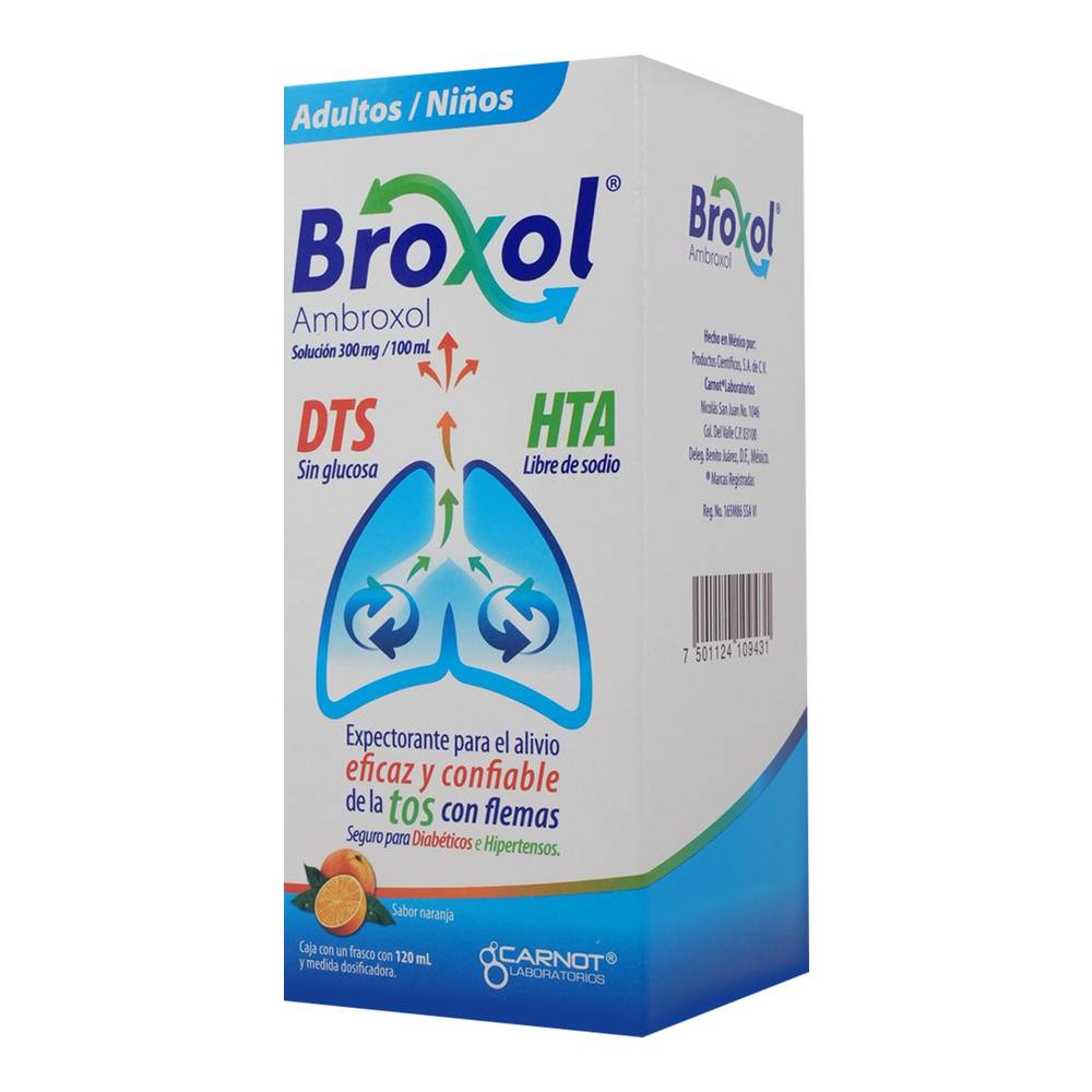Carnot broxol ambroxol solución 300 mg/100 ml (120 ml)