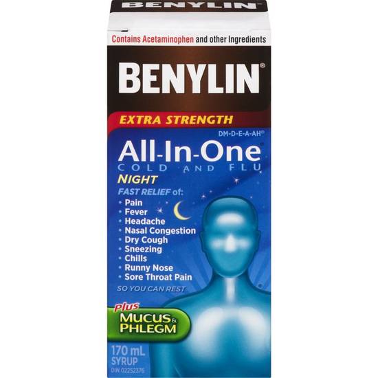 Benylin All-In-One, Night Relief (170 ml)