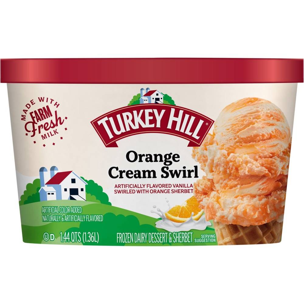 Turkey Hill Orange Cream Swirl Ice Cream (orange-vanilla swirled)