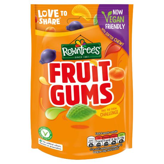 Rowntree's Assorted, Fruit Gums Sweets Sharing Bag (150g)