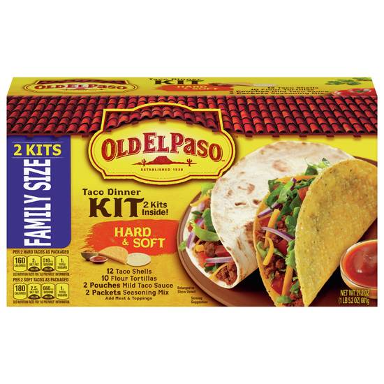 Old El Paso Taco Dinner Kit Hard and Soft Shell Tacos, 2 ct